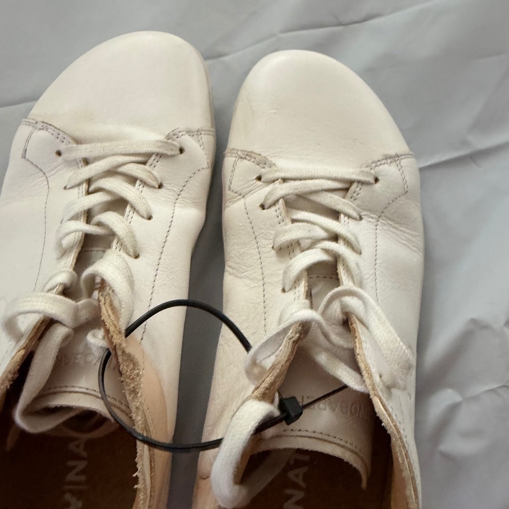 Vivobarefoot Womens Primus Lux Leather Barefoot Sneakers 39 White Tan Minimalist - Picture 7 of 8